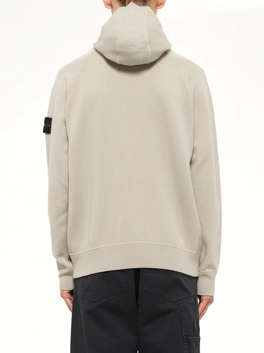 Stone Island 5100062 Wool Hoodie in Sand | Thumbnail 5 Stone Island 5100062 Wool Hoodie in Sand | Thumbnail 5