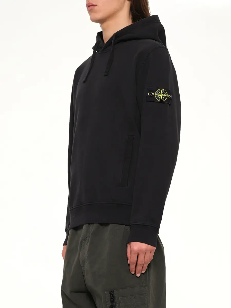 Stone Island 6100048 Brushed Cotton Hoodie | Thumbnail 3