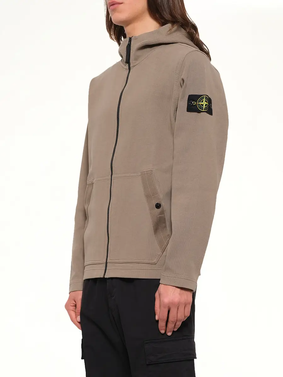Stone Island 6100020 Organic Cotton Hoodie in Military Green | Thumbnail 3 Stone Island 6100020 Organic Cotton Hoodie in Military Green | Thumbnail 3