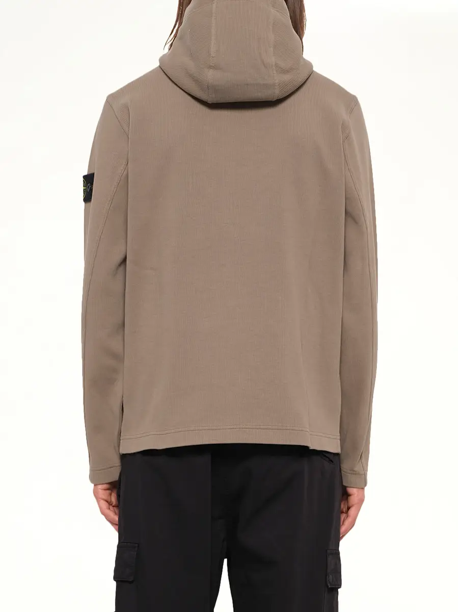 Stone Island 6100020 Organic Cotton Hoodie in Military Green | Thumbnail 5 Stone Island 6100020 Organic Cotton Hoodie in Military Green | Thumbnail 5