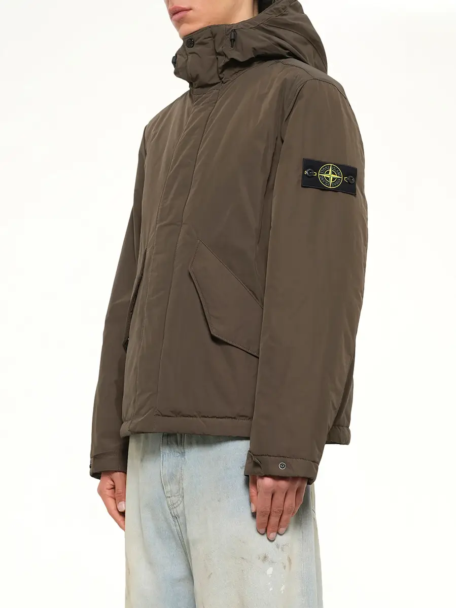 Stone Island 4100010 Nylon Short Parka in Coal Grey | Thumbnail 3 Stone Island 4100010 Nylon Short Parka in Coal Grey | Thumbnail 3