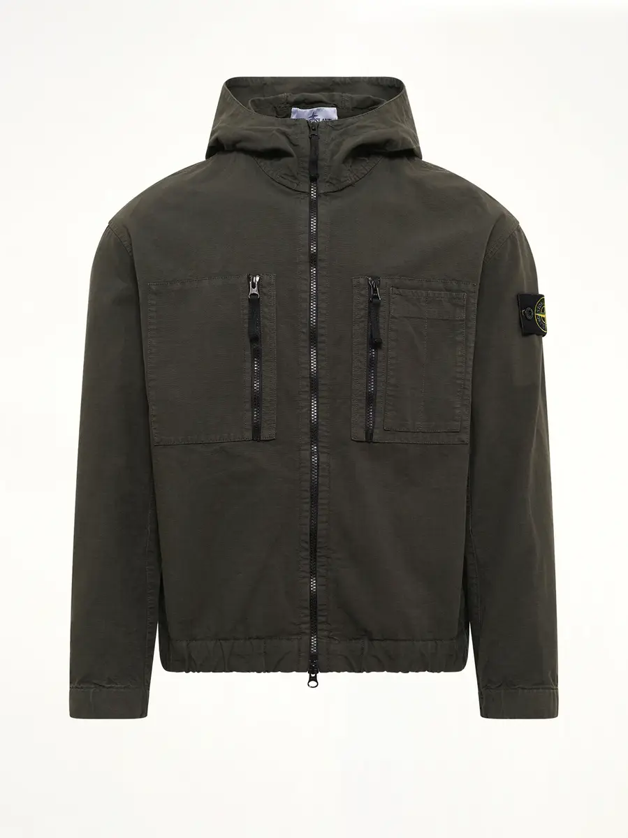 Stone Island 1200011 Cotton Ripstop Jacket in Coal Grey | Thumbnail 2 Stone Island 1200011 Cotton Ripstop Jacket in Coal Grey | Thumbnail 2