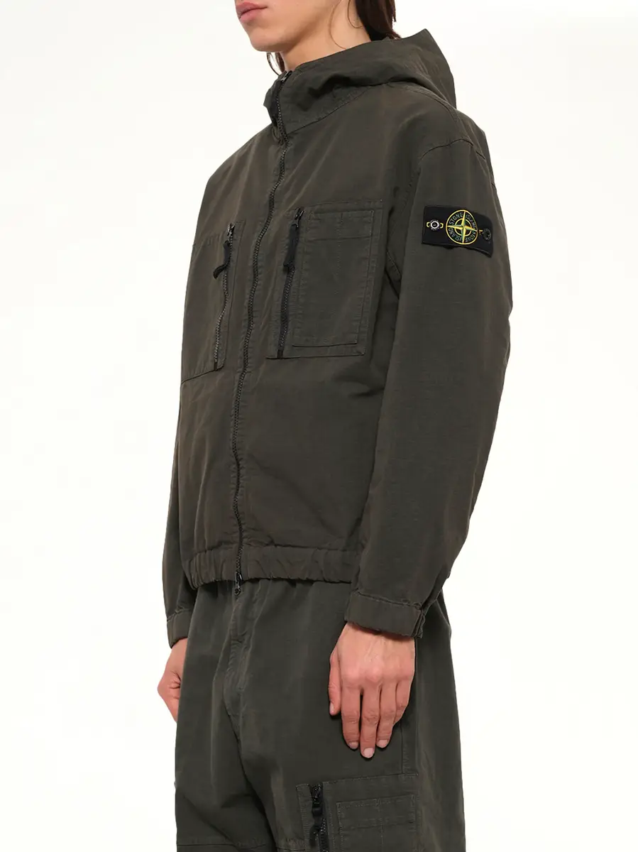 Stone Island 1200011 Cotton Ripstop Jacket in Coal Grey | Thumbnail 3 Stone Island 1200011 Cotton Ripstop Jacket in Coal Grey | Thumbnail 3