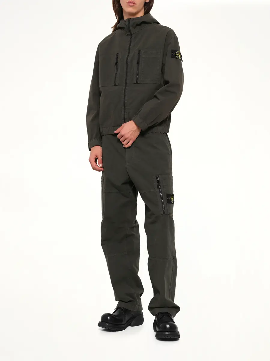 Stone Island 1200011 Cotton Ripstop Jacket in Coal Grey | Thumbnail 4 Stone Island 1200011 Cotton Ripstop Jacket in Coal Grey | Thumbnail 4