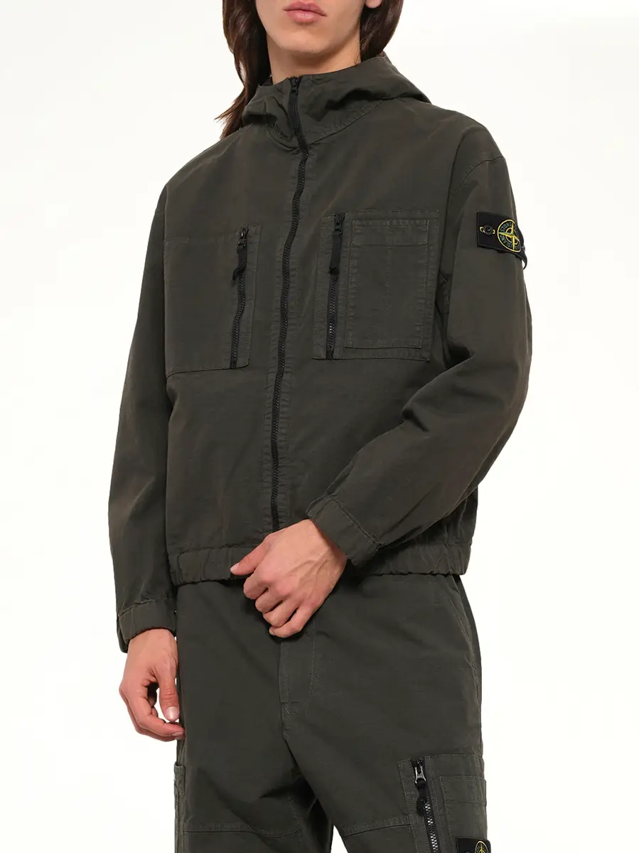 Stone Island 1200011 Cotton Ripstop Jacket in Coal Grey | Thumbnail 6 Stone Island 1200011 Cotton Ripstop Jacket in Coal Grey | Thumbnail 6