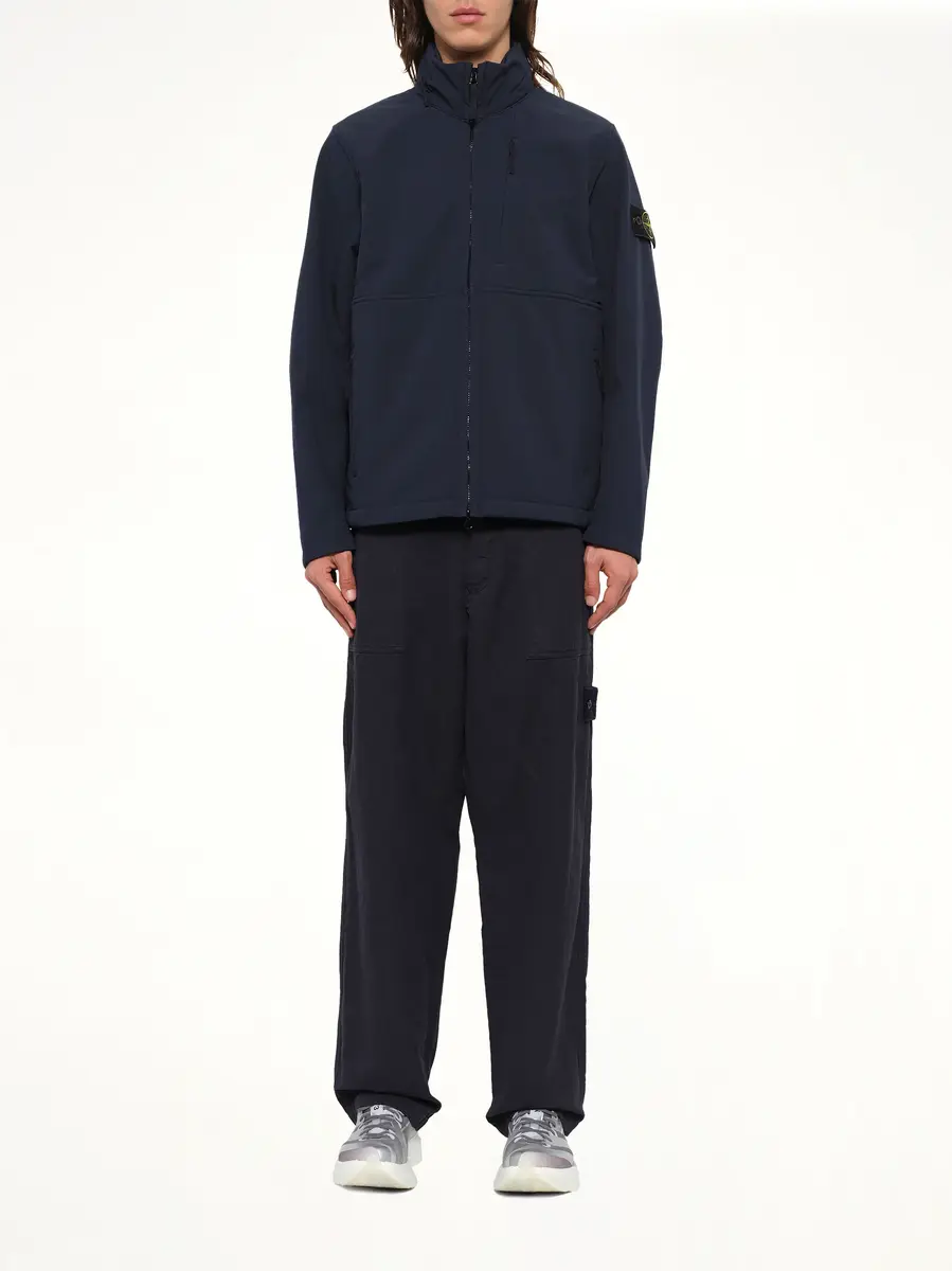 Stone Island Q100005 Soft Shell Light Jacket in Navy Blue | Thumbnail 7