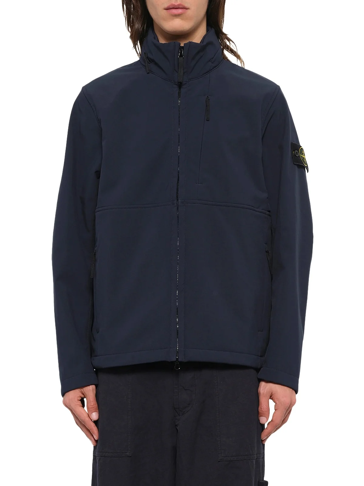 Stone Island Q100005 Soft Shell Light Jacket in Navy Blue