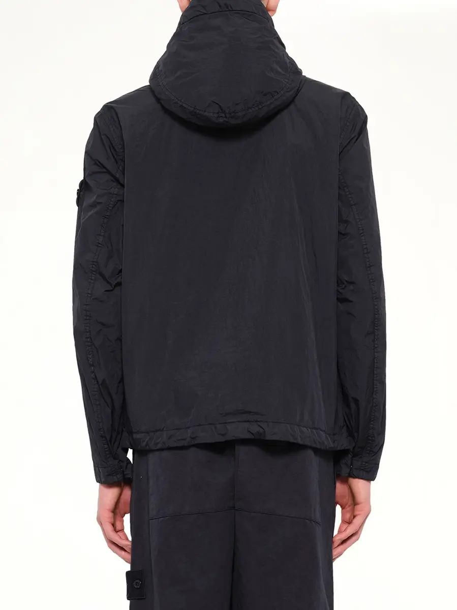 Stone Island 4100001 Crinkle Reps Hooded Jacket in Navy Blue | Thumbnail 5 Stone Island 4100001 Crinkle Reps Hooded Jacket in Navy Blue | Thumbnail 5
