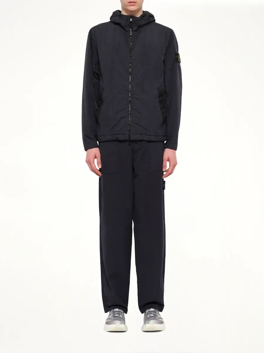 Stone Island 4100001 Crinkle Reps Hooded Jacket in Navy Blue | Thumbnail 7 Stone Island 4100001 Crinkle Reps Hooded Jacket in Navy Blue | Thumbnail 7