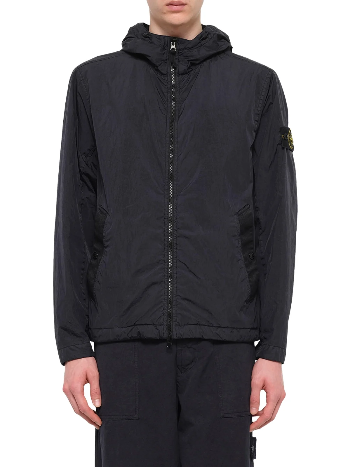 4100001 Crinkle Reps Hooded Jacket in Navy Blue 4100001 Crinkle Reps Hooded Jacket in Navy Blue