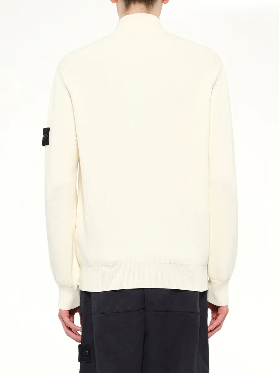 Stone Island 5100126 Ribbed Cotton Zip-up Cardigan | Thumbnail 5 Stone Island 5100126 Ribbed Cotton Zip-up Cardigan | Thumbnail 5