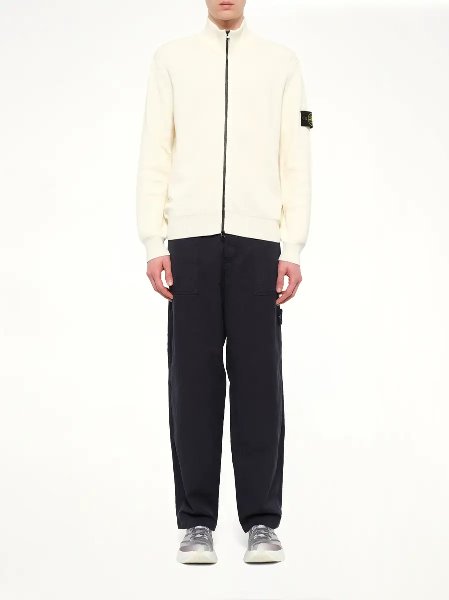 Stone Island 5100126 Ribbed Cotton Zip-up Cardigan | Thumbnail 7 Stone Island 5100126 Ribbed Cotton Zip-up Cardigan | Thumbnail 7