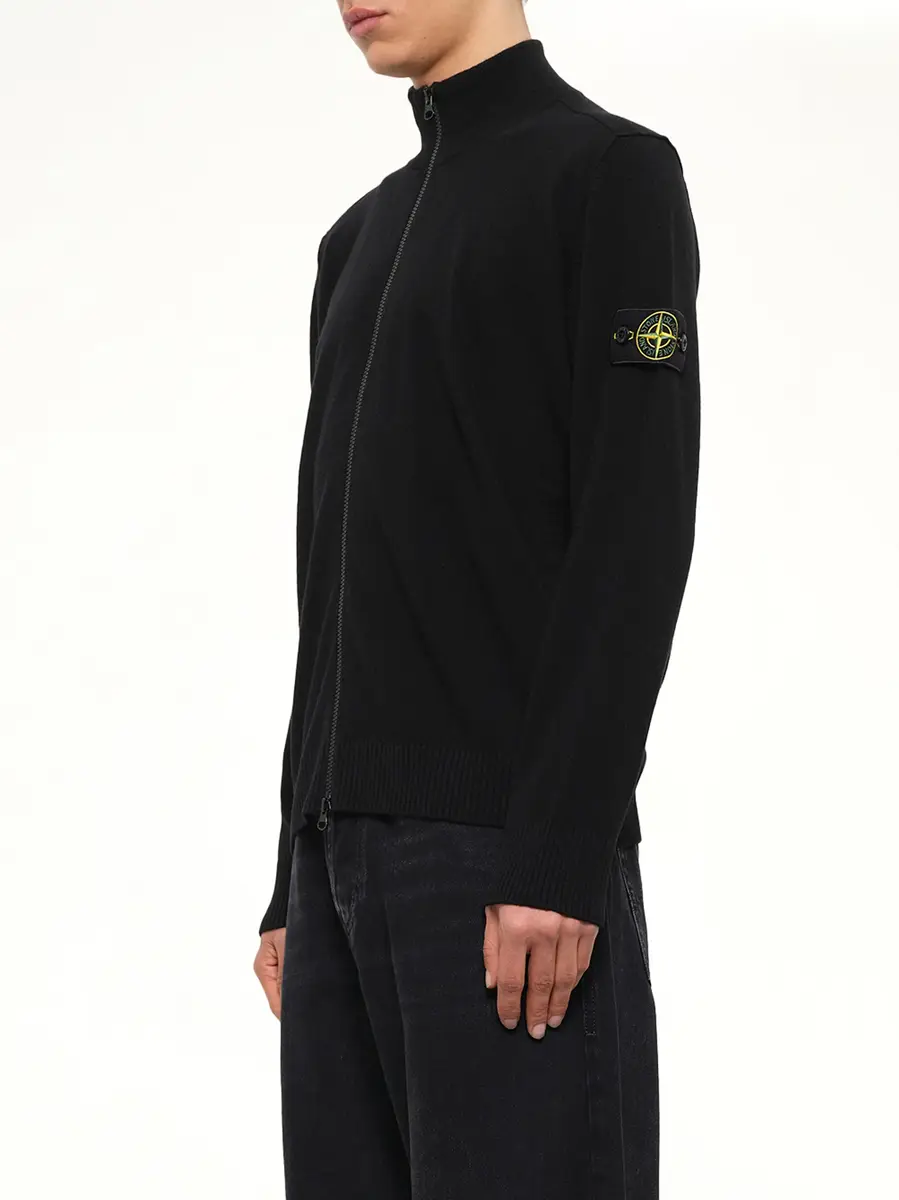 Stone Island 5100023 Light Rws Geelong Wool Zip-up Cardigan | Thumbnail 3 Stone Island 5100023 Light Rws Geelong Wool Zip-up Cardigan | Thumbnail 3