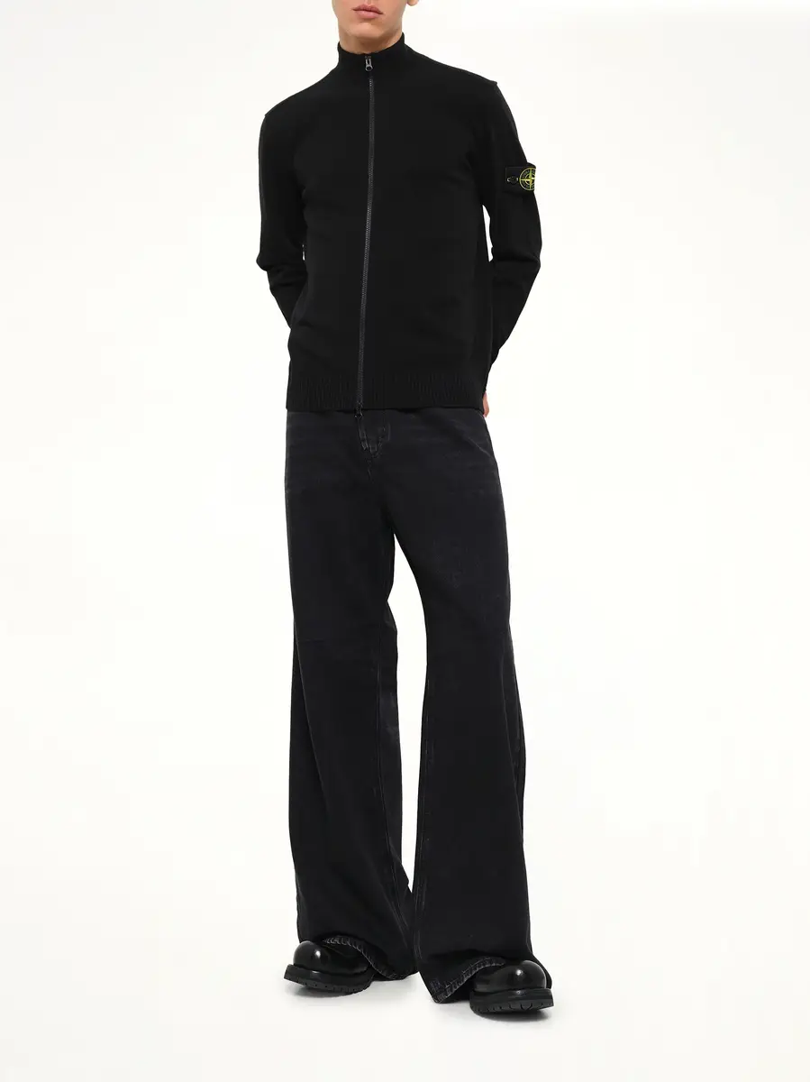 Stone Island 5100023 Light Rws Geelong Wool Zip-up Cardigan | Thumbnail 4 Stone Island 5100023 Light Rws Geelong Wool Zip-up Cardigan | Thumbnail 4