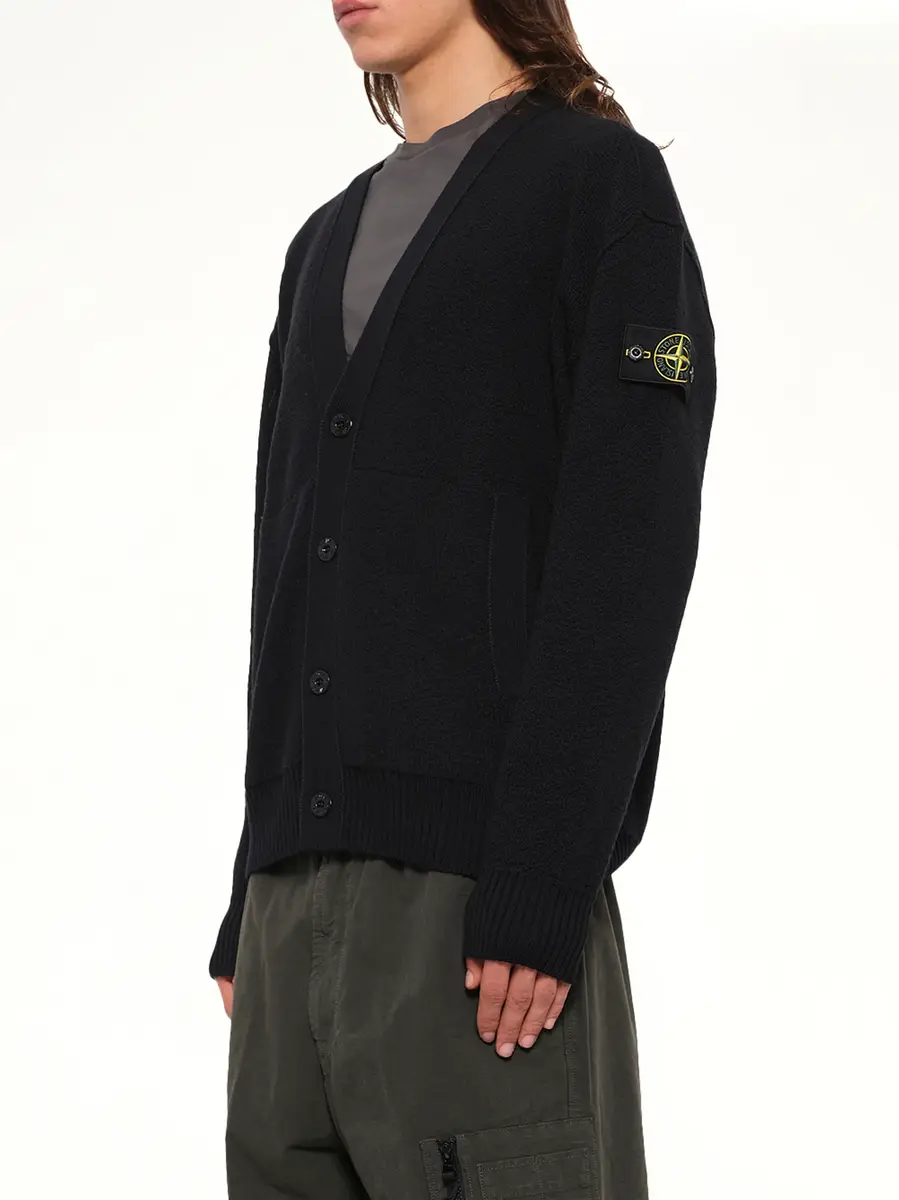 Stone Island 5100010 Light Rws Wool Cardigan | Thumbnail 3 Stone Island 5100010 Light Rws Wool Cardigan | Thumbnail 3