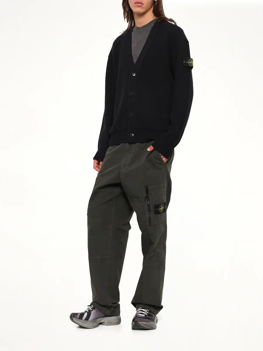 Stone Island 5100010 Light Rws Wool Cardigan | Thumbnail 4 Stone Island 5100010 Light Rws Wool Cardigan | Thumbnail 4