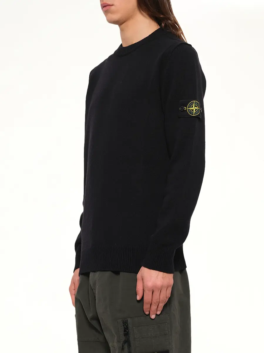 Stone Island 5100072 Lambswool Crewneck Sweater | Thumbnail 3 Stone Island 5100072 Lambswool Crewneck Sweater | Thumbnail 3