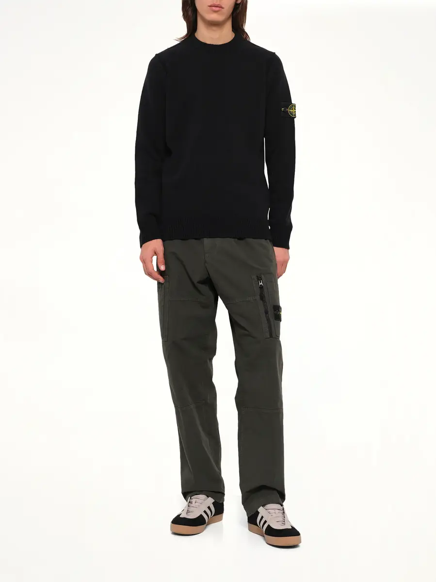 Stone Island 5100072 Lambswool Crewneck Sweater | Thumbnail 4 Stone Island 5100072 Lambswool Crewneck Sweater | Thumbnail 4