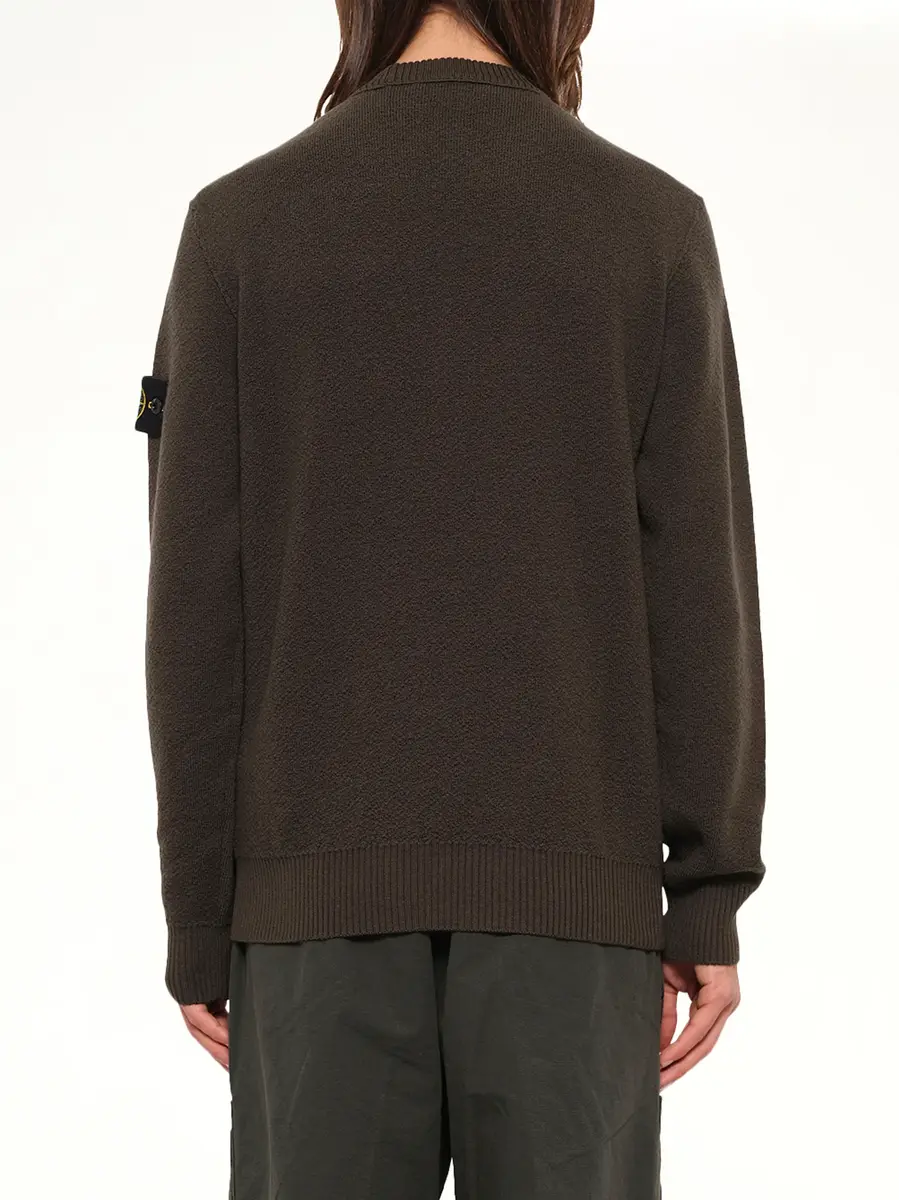 Stone Island 5100011 Light Rws Wool Crewneck Sweater in Coal Grey | Thumbnail 5 Stone Island 5100011 Light Rws Wool Crewneck Sweater in Coal Grey | Thumbnail 5