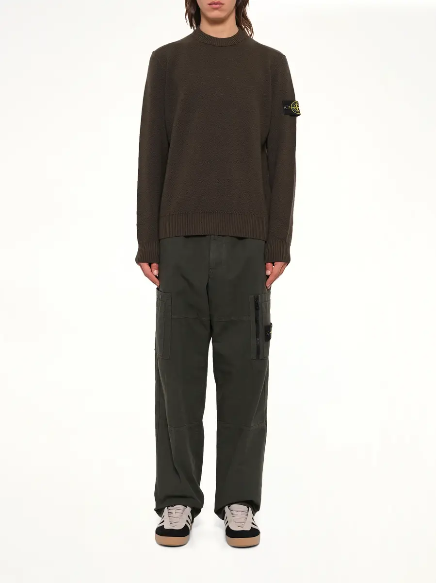 Stone Island 5100011 Light Rws Wool Crewneck Sweater in Coal Grey | Thumbnail 7 Stone Island 5100011 Light Rws Wool Crewneck Sweater in Coal Grey | Thumbnail 7