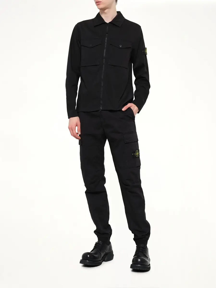 Stone Island 3100033 Cotton Satin Trouser | Thumbnail 4 Stone Island 3100033 Cotton Satin Trouser | Thumbnail 4