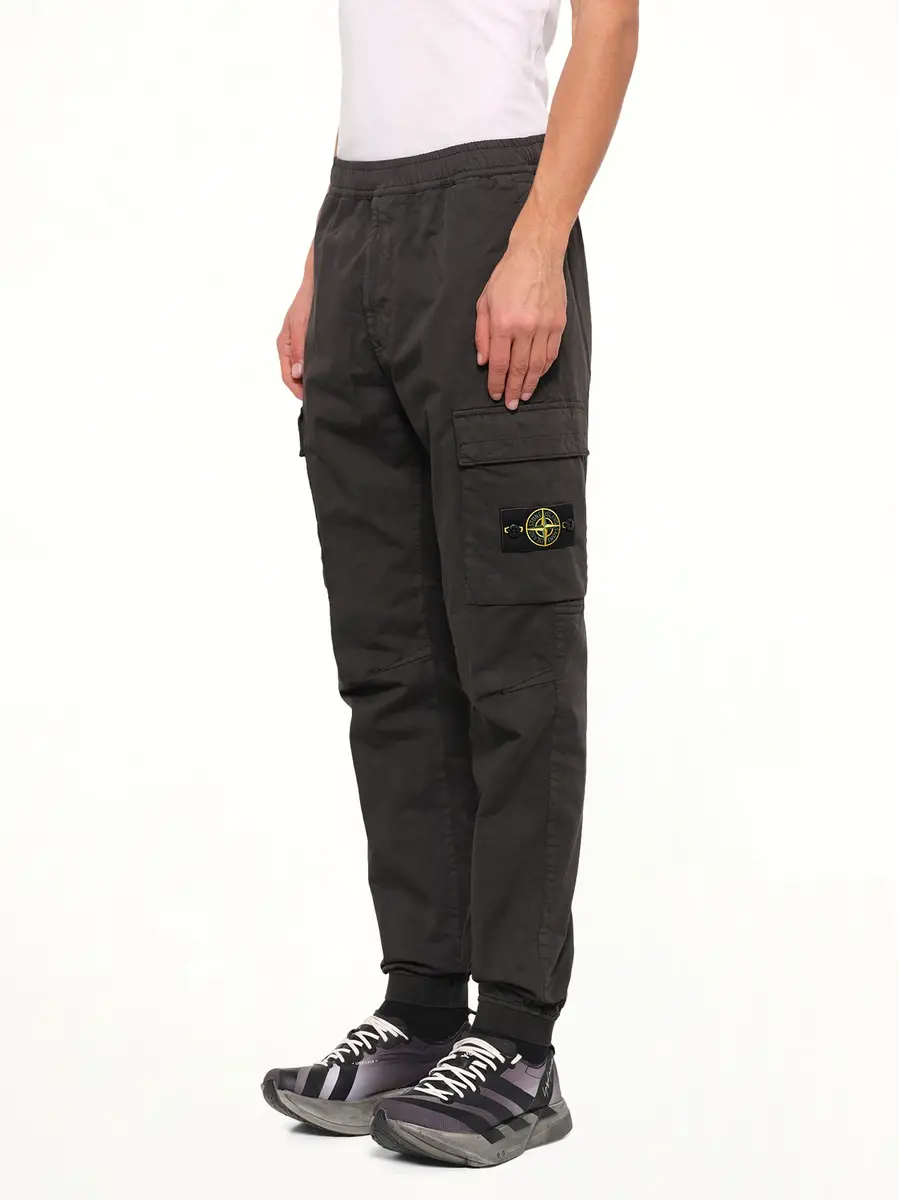 Stone Island 3100033 Cotton Satin Trouser in Lead Grey | Thumbnail 3
