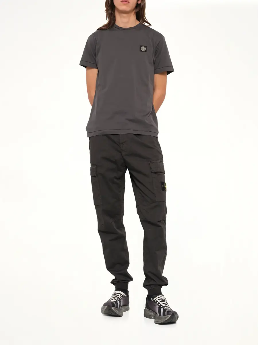 Stone Island 3100033 Cotton Satin Trouser in Lead Grey | Thumbnail 4