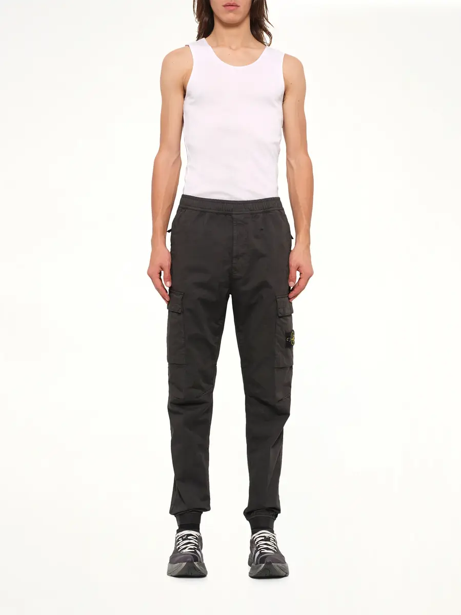 Stone Island 3100033 Cotton Satin Trouser in Lead Grey | Thumbnail 7