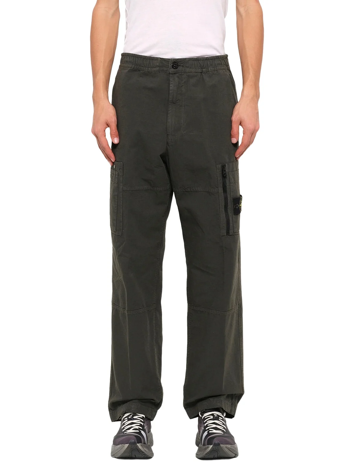 Stone Island 3100015 Cotton Ripstop Trouser in Coal Grey