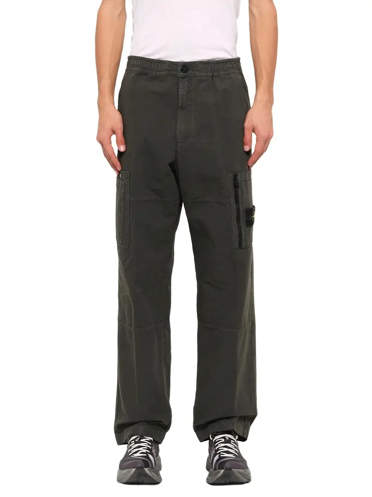 Stone Island 3100015 Cotton Ripstop Trouser in Coal Grey