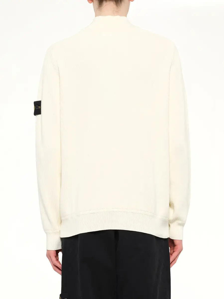 Stone Island 5100124 Ribbed Cotton Half-zip Sweater | Thumbnail 5 Stone Island 5100124 Ribbed Cotton Half-zip Sweater | Thumbnail 5