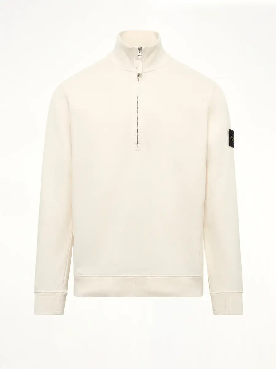Stone Island 6100068 Brushed Cotton Quarter Zip Sweatshirt | Thumbnail 2 Stone Island 6100068 Brushed Cotton Quarter Zip Sweatshirt | Thumbnail 2