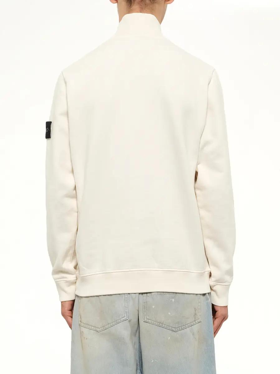 Stone Island 6100068 Brushed Cotton Quarter Zip Sweatshirt | Thumbnail 5 Stone Island 6100068 Brushed Cotton Quarter Zip Sweatshirt | Thumbnail 5