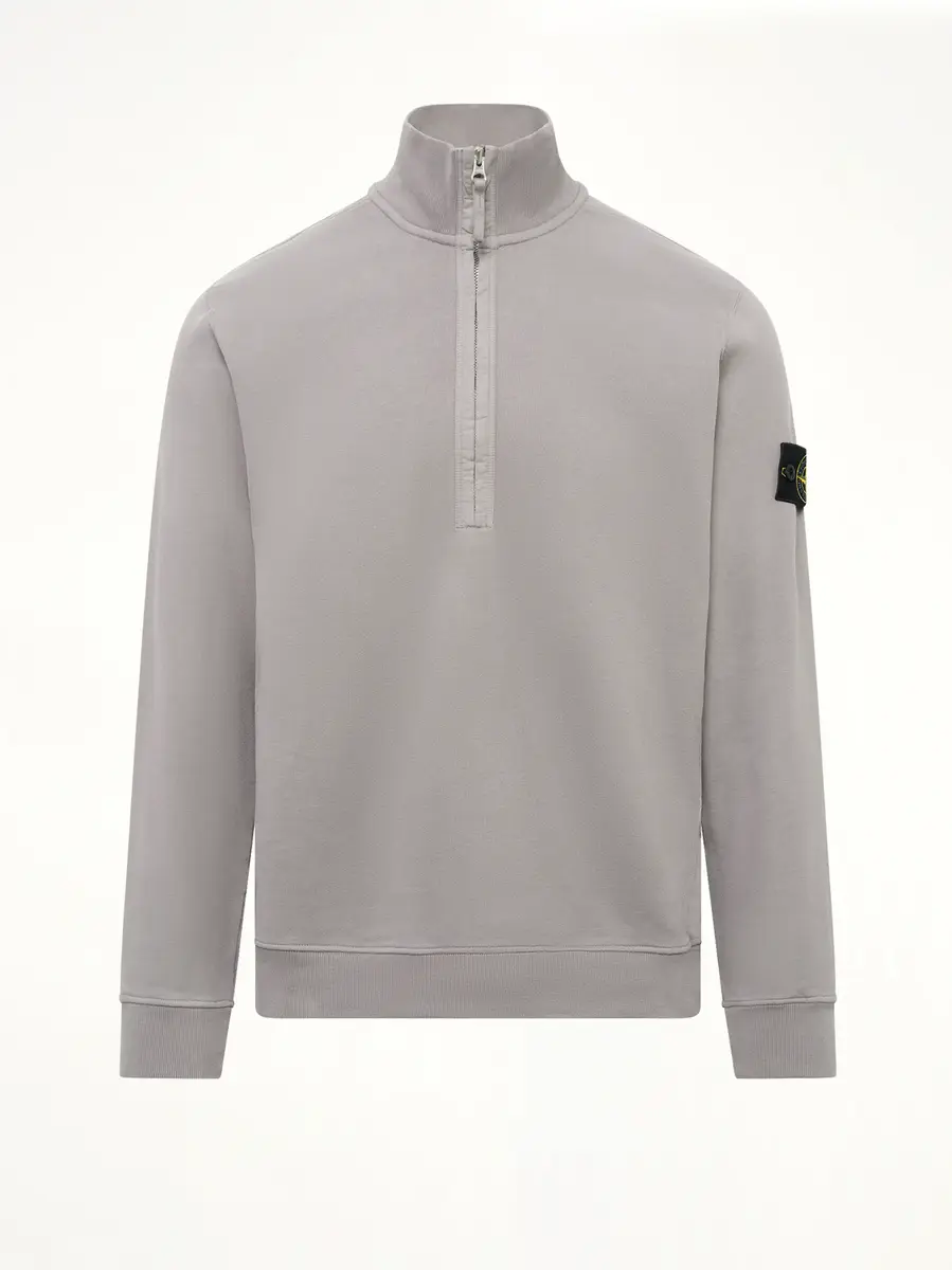 Stone Island 6100068 Brushed Cotton Quarter Zip Sweatshirt | Thumbnail 2