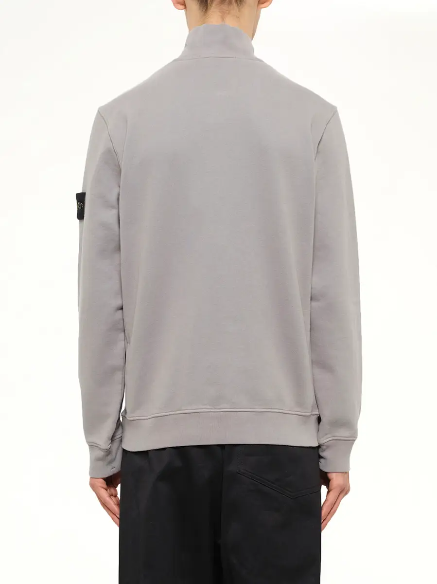 Stone Island 6100068 Brushed Cotton Quarter Zip Sweatshirt | Thumbnail 5