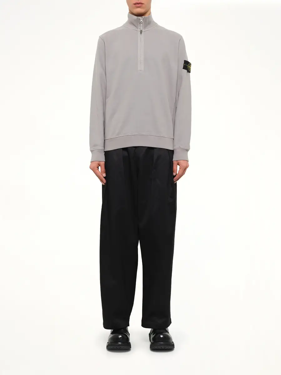 Stone Island 6100068 Brushed Cotton Quarter Zip Sweatshirt | Thumbnail 7