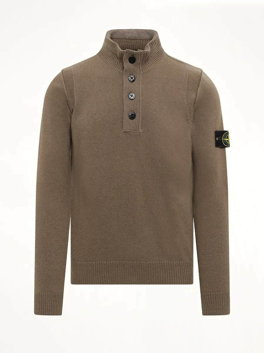 Stone Island 5100040 Lambswool Half-zip Sweater in Military Green | Thumbnail 2 Stone Island 5100040 Lambswool Half-zip Sweater in Military Green | Thumbnail 2