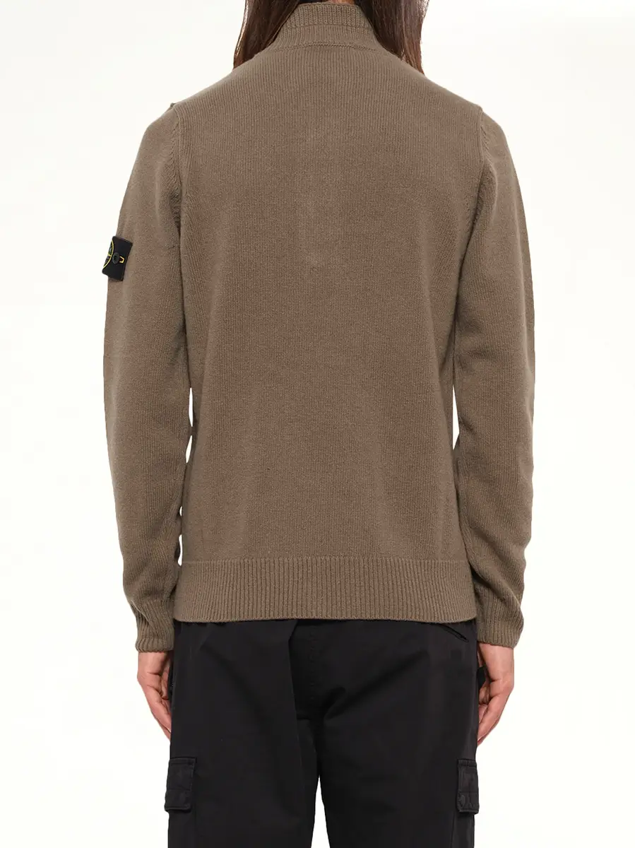 Stone Island 5100040 Lambswool Half-zip Sweater in Military Green | Thumbnail 5 Stone Island 5100040 Lambswool Half-zip Sweater in Military Green | Thumbnail 5