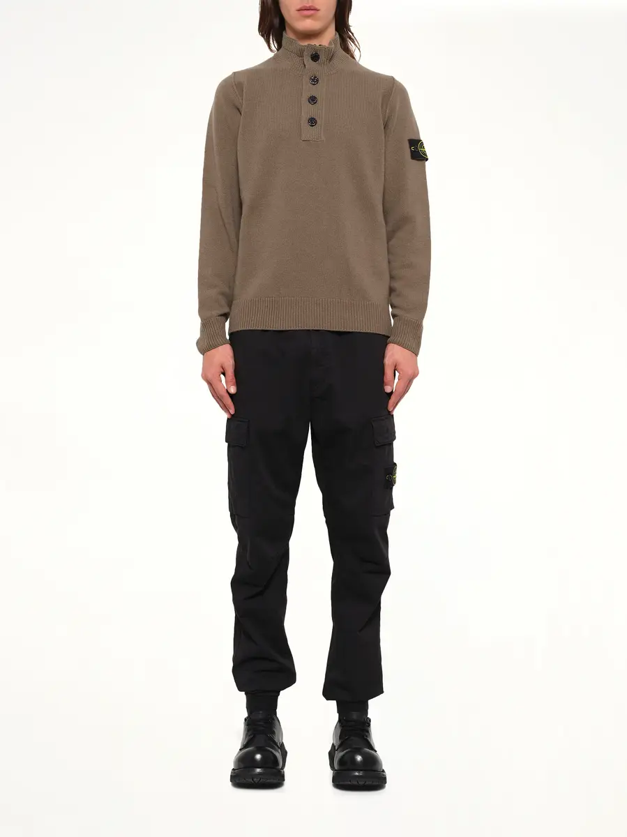 Stone Island 5100040 Lambswool Half-zip Sweater in Military Green | Thumbnail 7 Stone Island 5100040 Lambswool Half-zip Sweater in Military Green | Thumbnail 7
