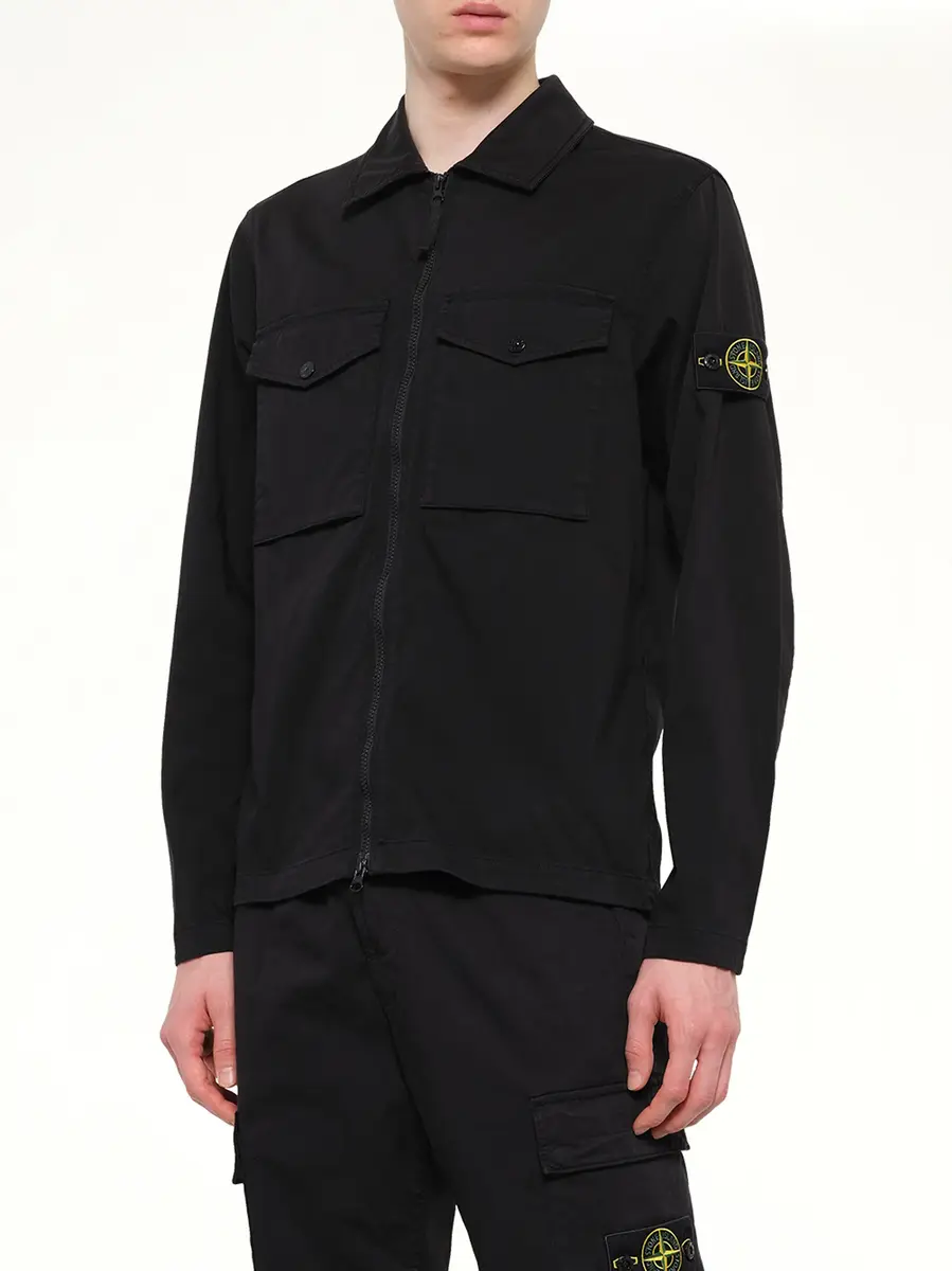 Stone Island 1200010 Cotton Zip-up Shirt | Thumbnail 6 Stone Island 1200010 Cotton Zip-up Shirt | Thumbnail 6