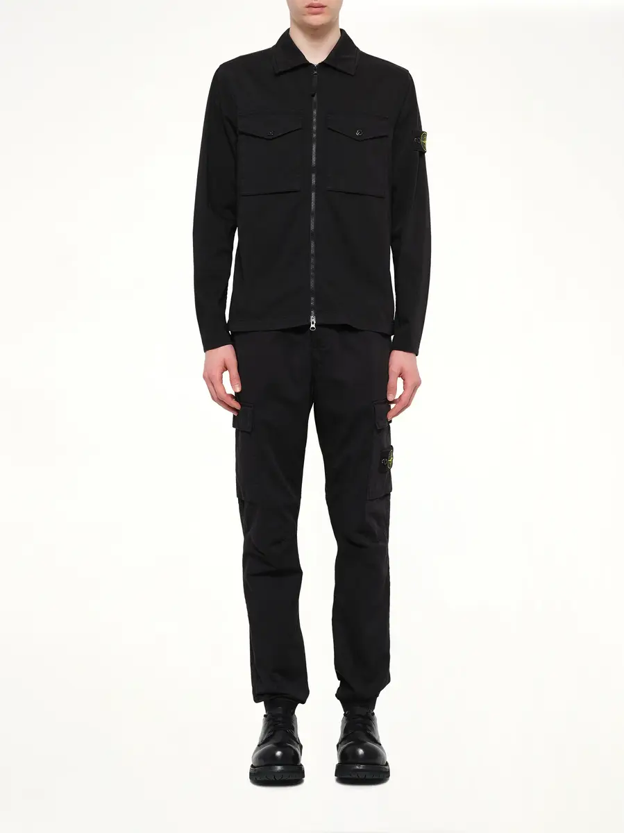 Stone Island 1200010 Cotton Zip-up Shirt | Thumbnail 7 Stone Island 1200010 Cotton Zip-up Shirt | Thumbnail 7
