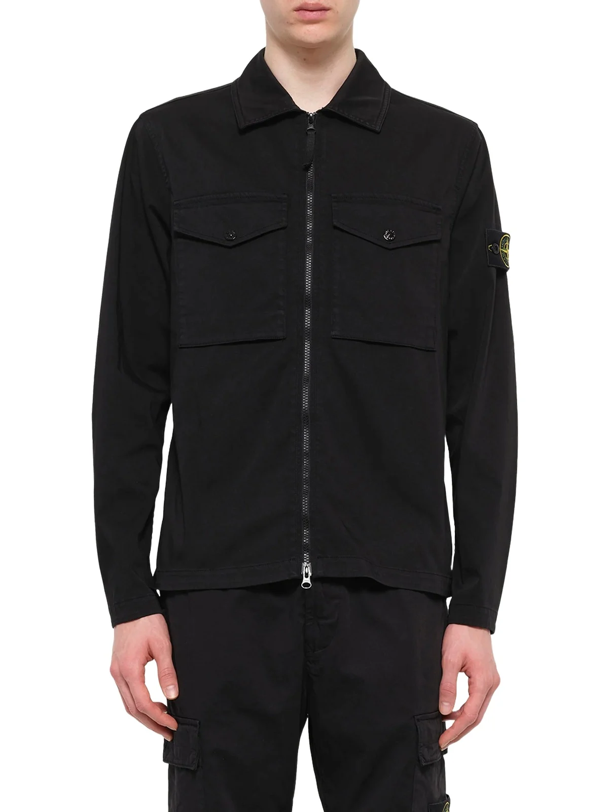 Stone Island 1200010 Cotton Zip-up Shirt