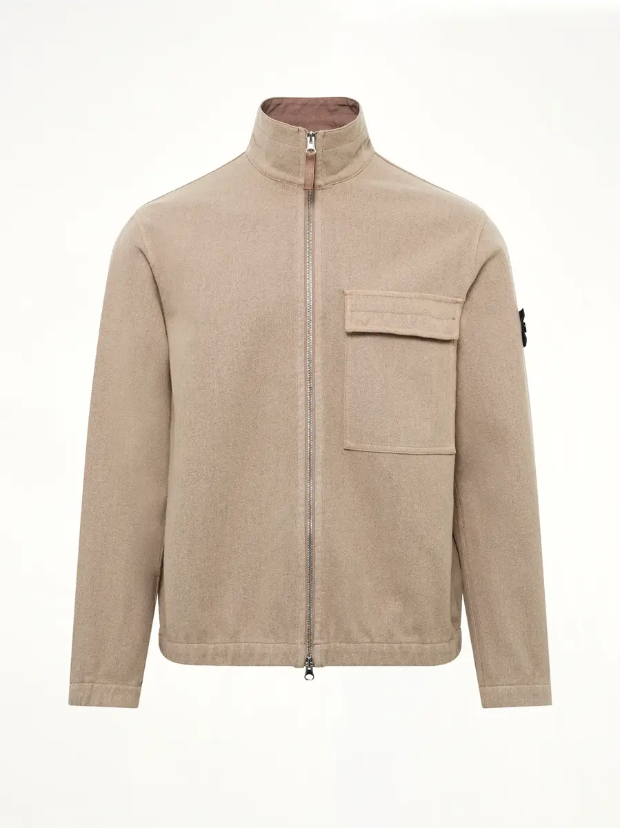Stone Island 1200033 Nylon Zip-up Shirt in Biscuit | Thumbnail 2 Stone Island 1200033 Nylon Zip-up Shirt in Biscuit | Thumbnail 2