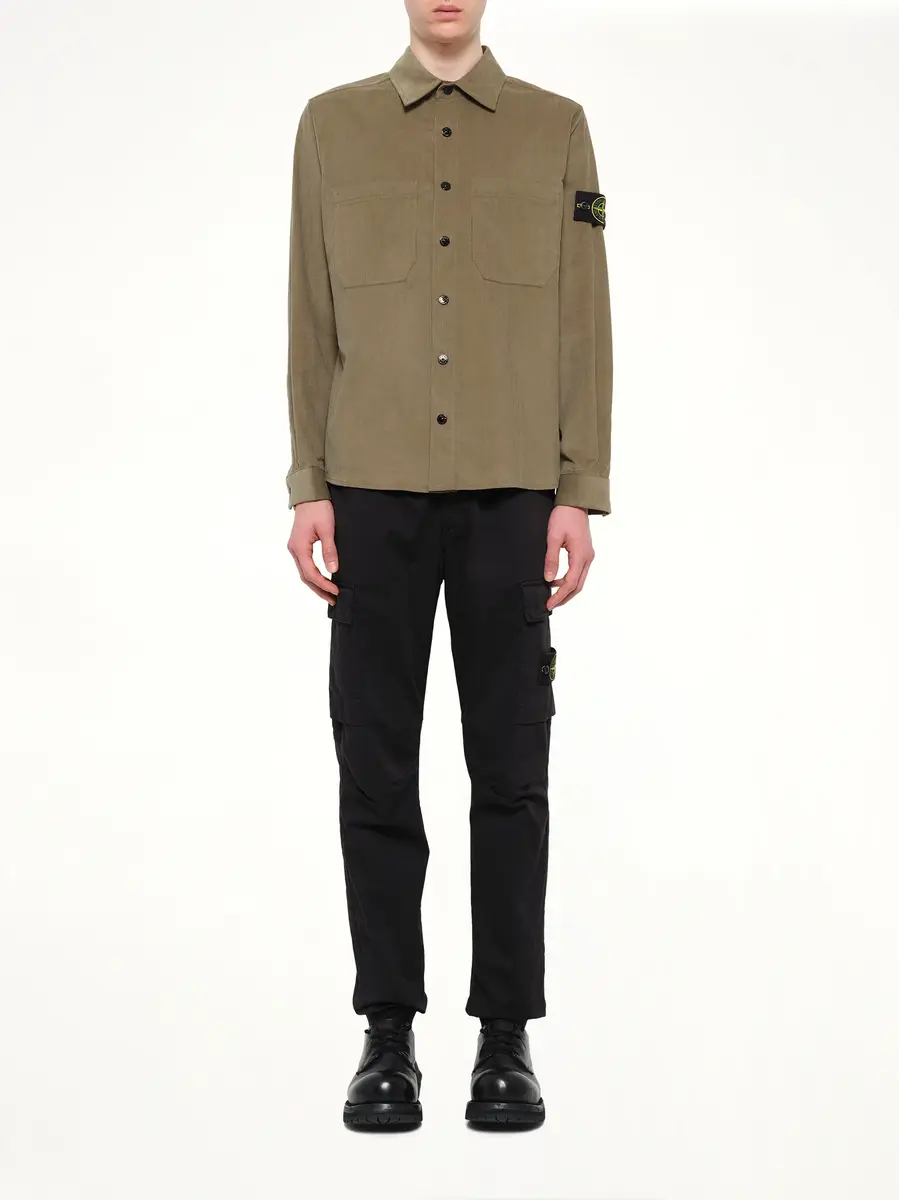 Stone Island 1200042 Cotton Shirt in Military Green | Thumbnail 7 Stone Island 1200042 Cotton Shirt in Military Green | Thumbnail 7