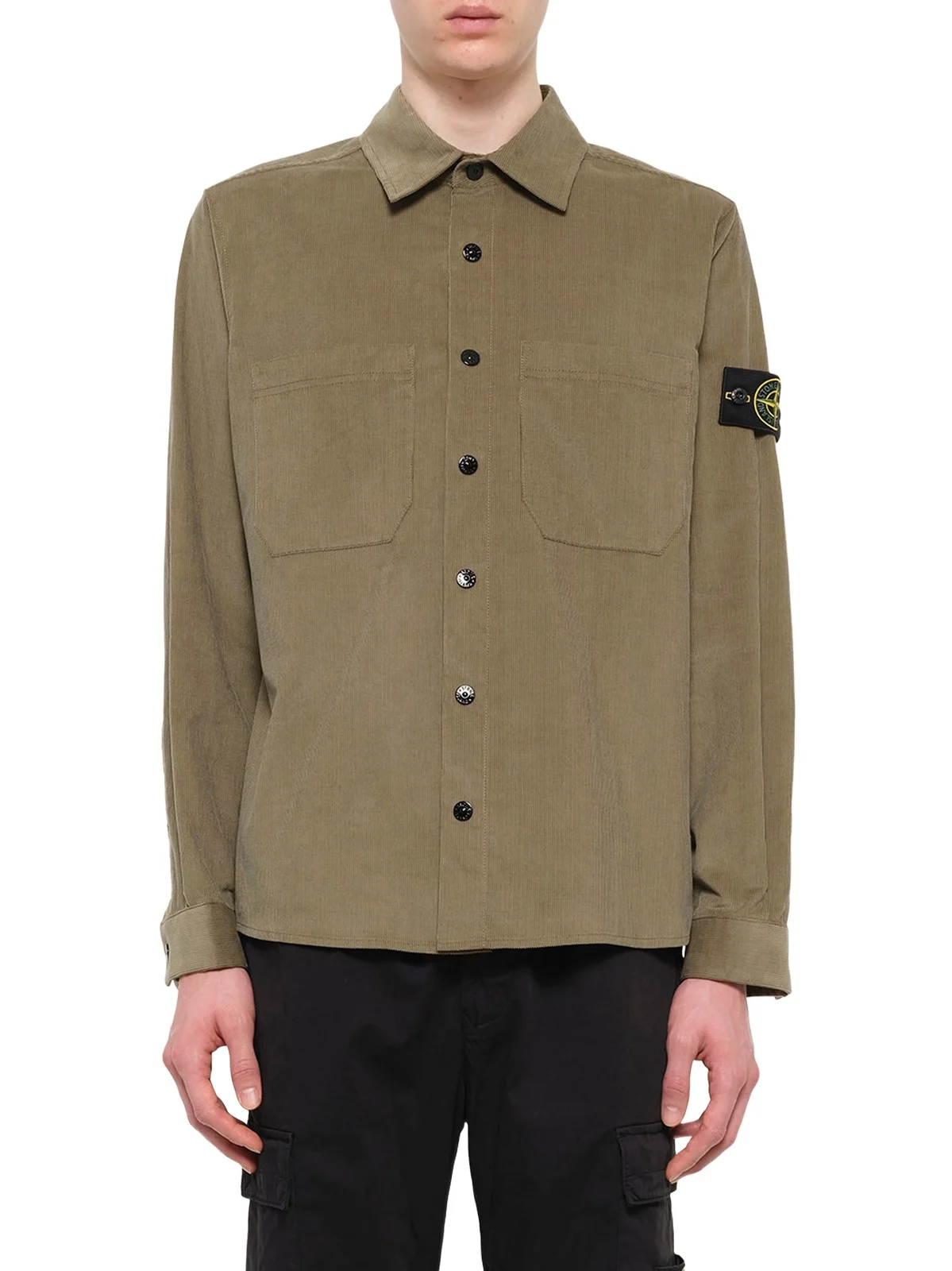 Stone Island 1200042 Cotton Shirt in Military Green