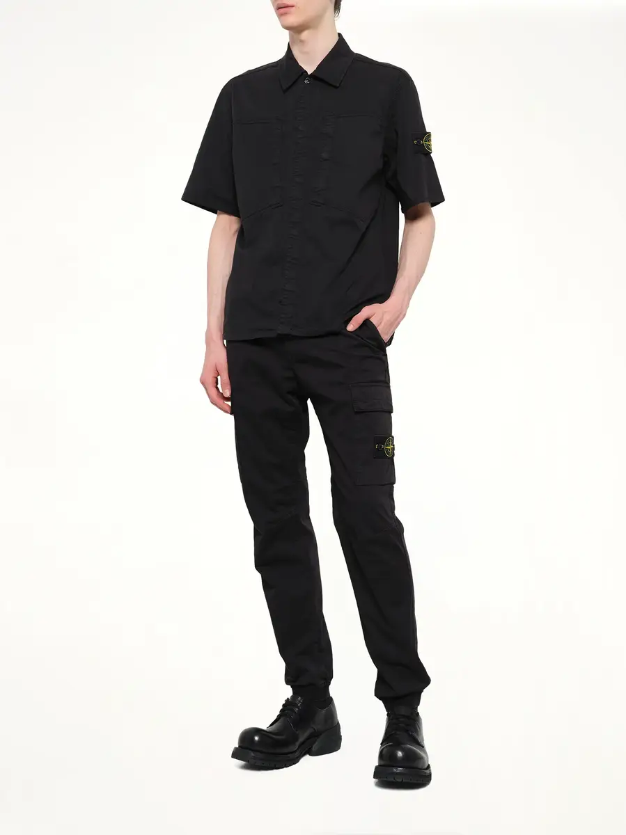 Stone Island 1200037 Stretch Organic Cotton SS Shirt | Thumbnail 4 Stone Island 1200037 Stretch Organic Cotton SS Shirt | Thumbnail 4
