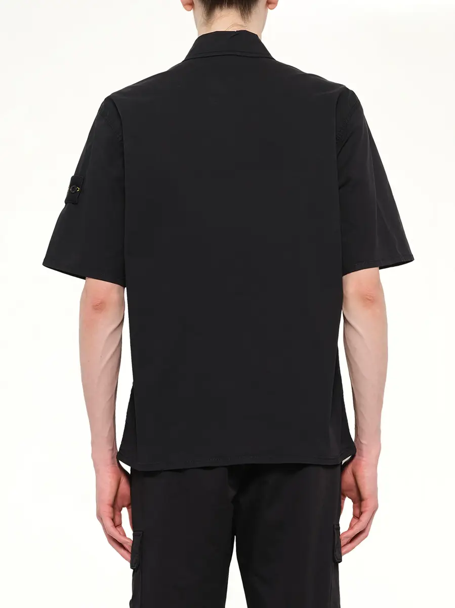Stone Island 1200037 Stretch Organic Cotton SS Shirt | Thumbnail 5 Stone Island 1200037 Stretch Organic Cotton SS Shirt | Thumbnail 5