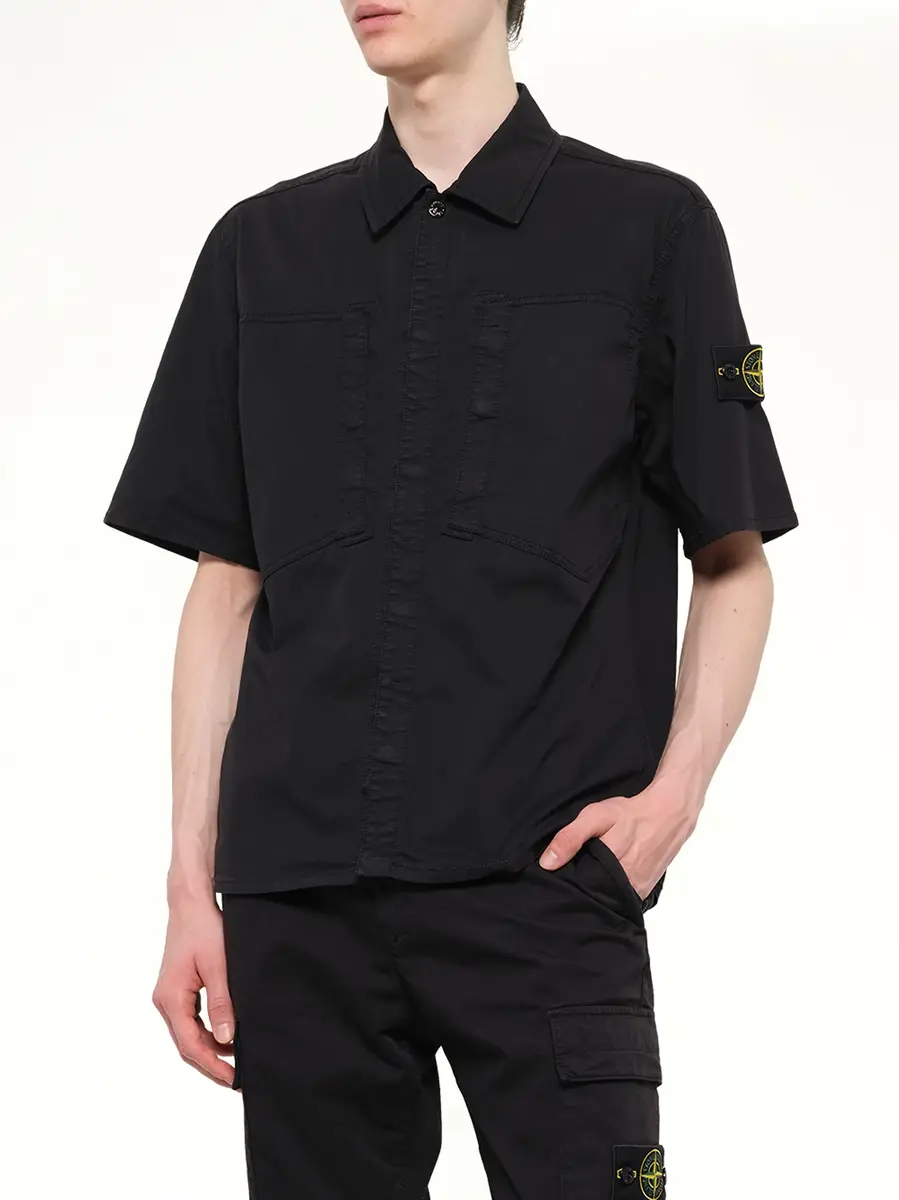Stone Island 1200037 Stretch Organic Cotton SS Shirt | Thumbnail 6 Stone Island 1200037 Stretch Organic Cotton SS Shirt | Thumbnail 6