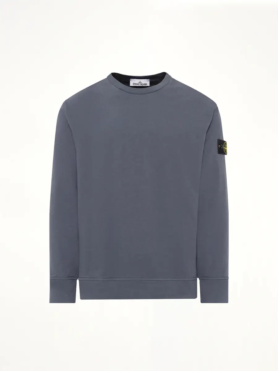 Stone Island 6100057 Cotton Sweatshirt in Slate Blue | Thumbnail 2 Stone Island 6100057 Cotton Sweatshirt in Slate Blue | Thumbnail 2