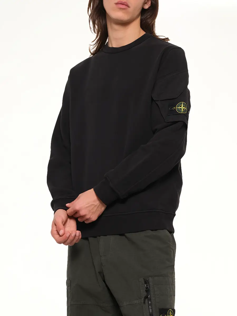 Stone Island 6100015 Brushed Cotton Sleeve Pocket Sweatshirt | Thumbnail 6 Stone Island 6100015 Brushed Cotton Sleeve Pocket Sweatshirt | Thumbnail 6